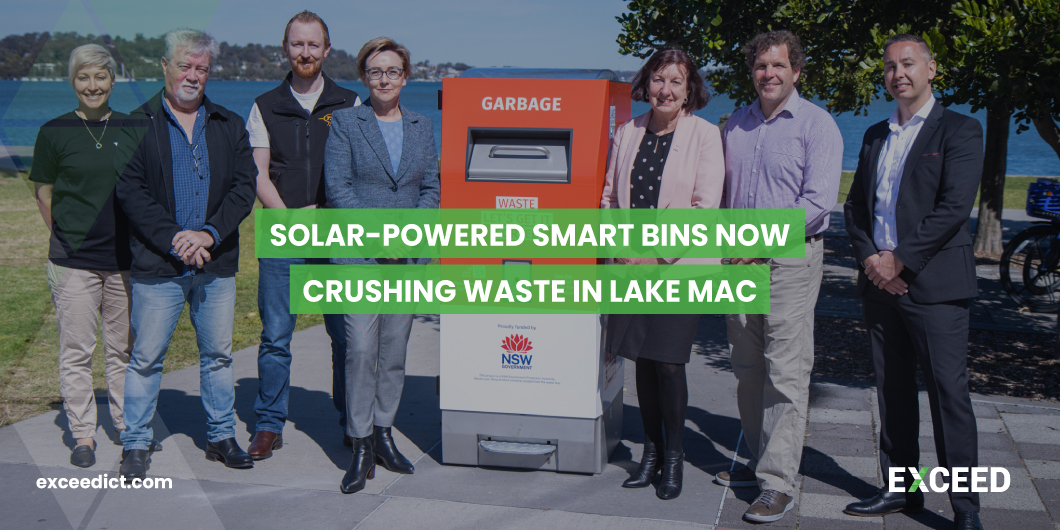Solar-Powered Smart Bins Now Crushing Waste In Lake Mac