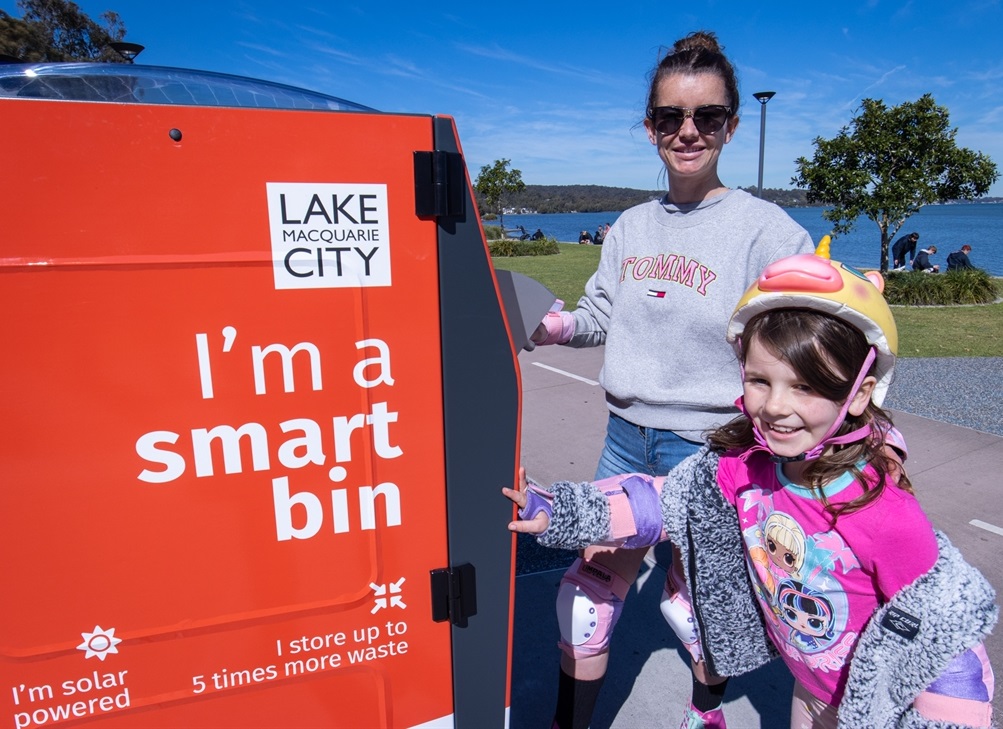 Solar-Powered Smart Bins Now Crushing Waste